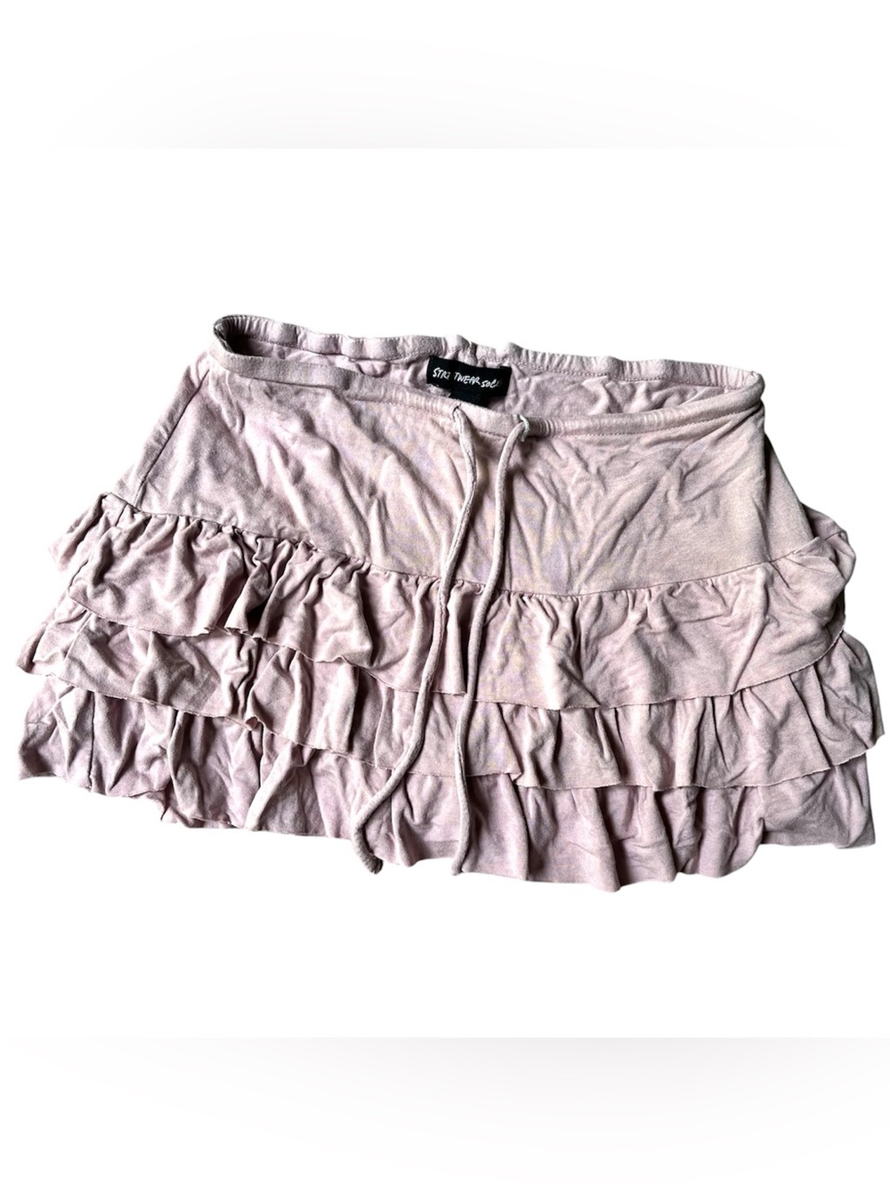 Vintage y2k style early 2000s Pink Ruffle Micro Mini skort